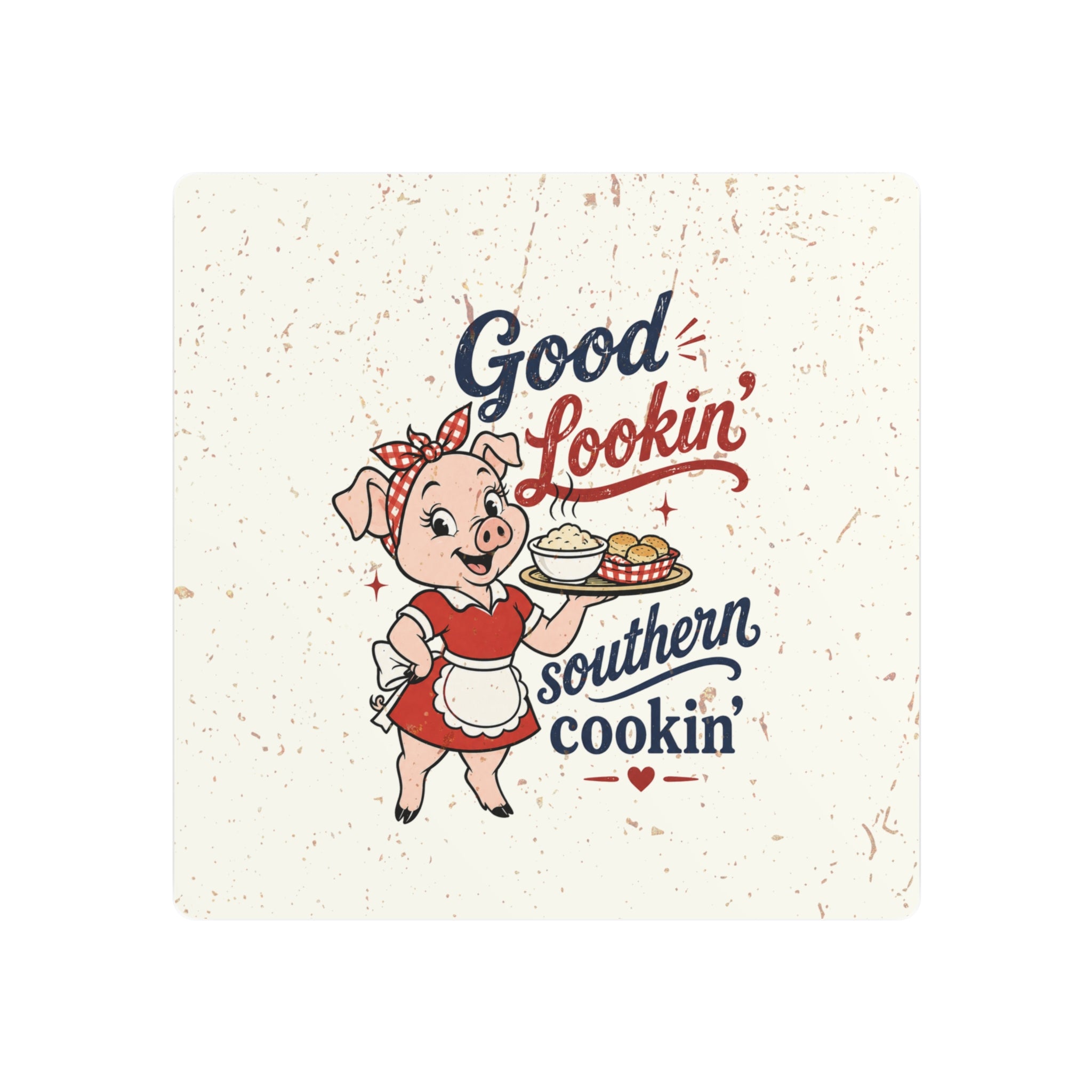 Good Lookin' Southern Cookin' Piggy - Metal Wall Art