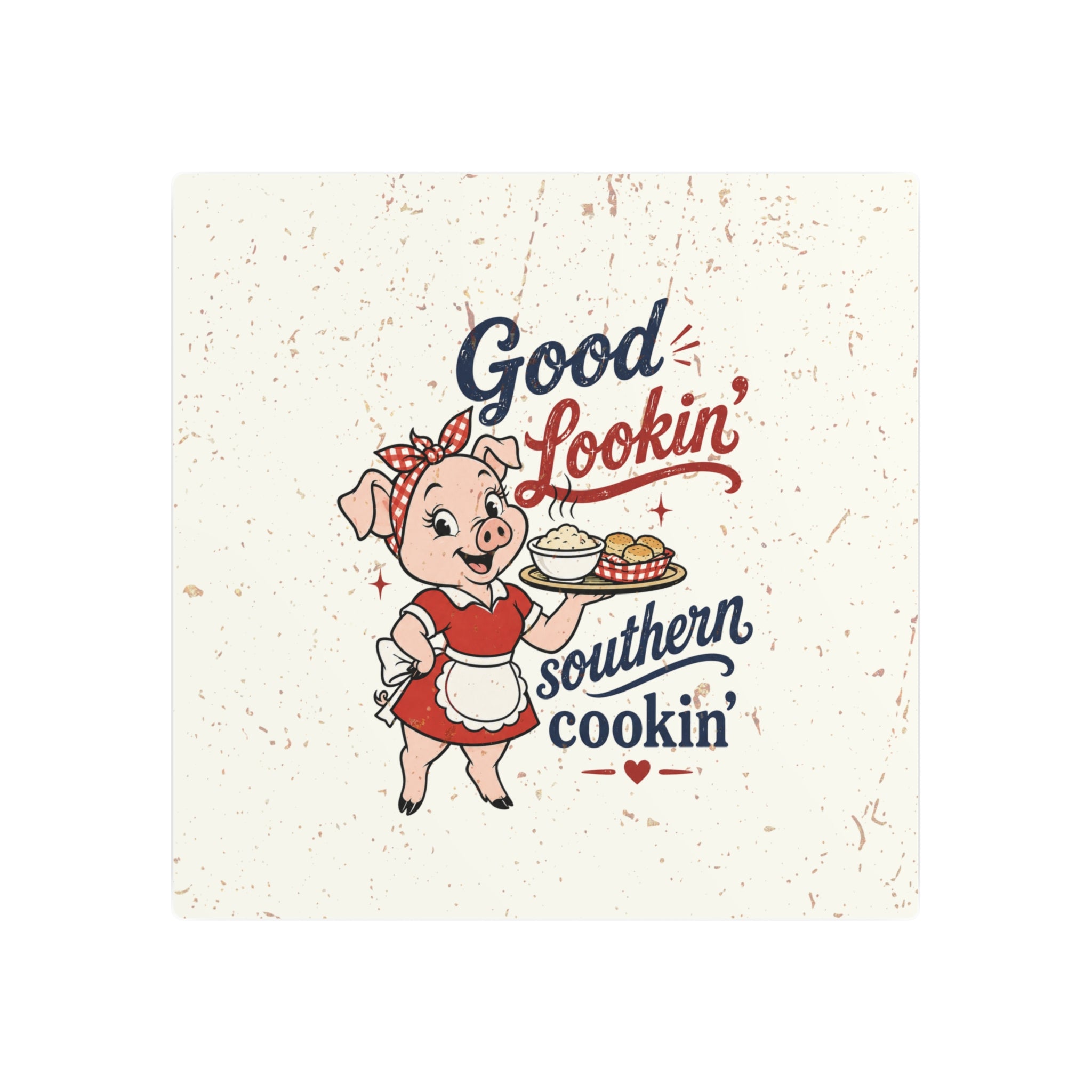 Good Lookin' Southern Cookin' Piggy - Metal Wall Art
