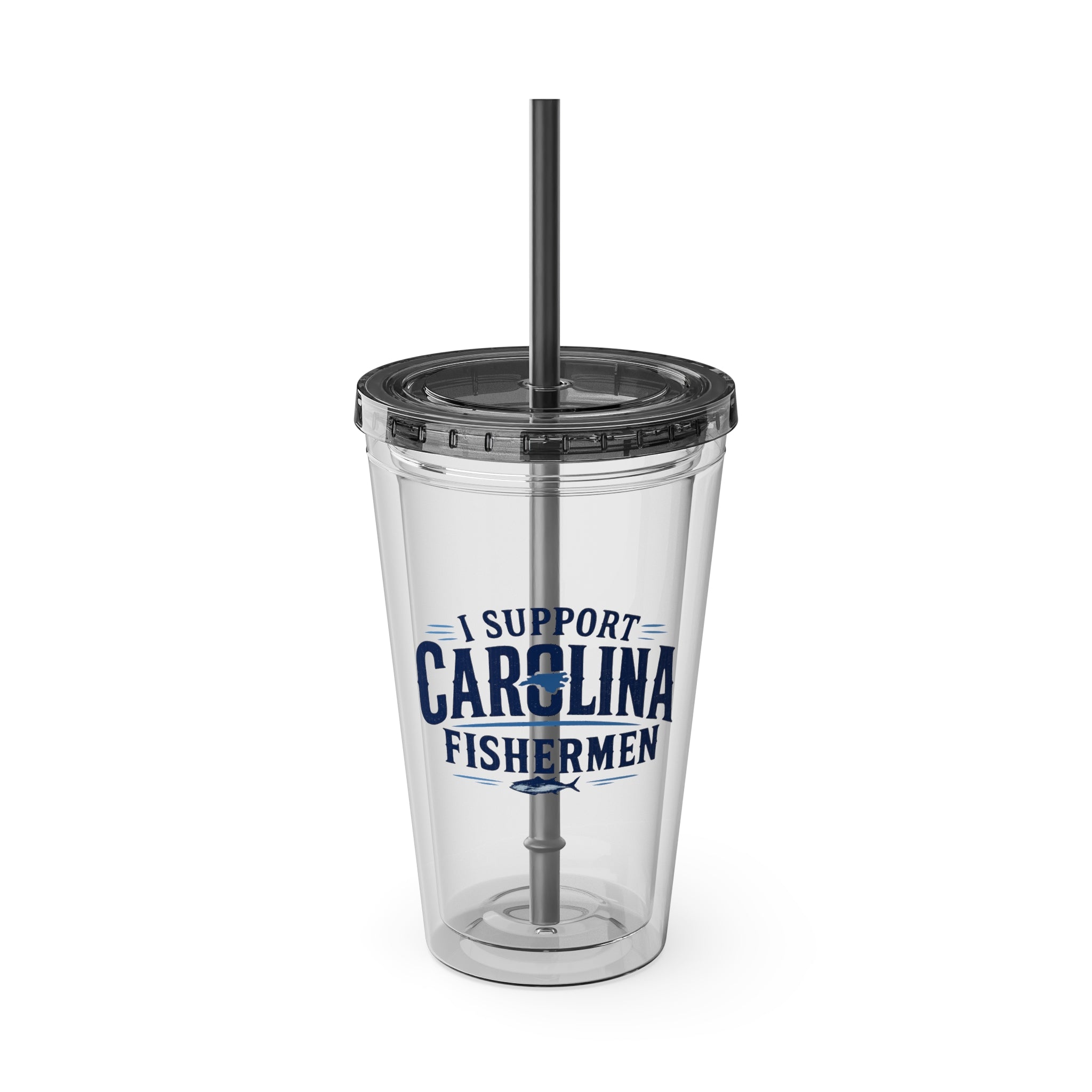 I Support Carolina Fishermen - Clear Tumbler