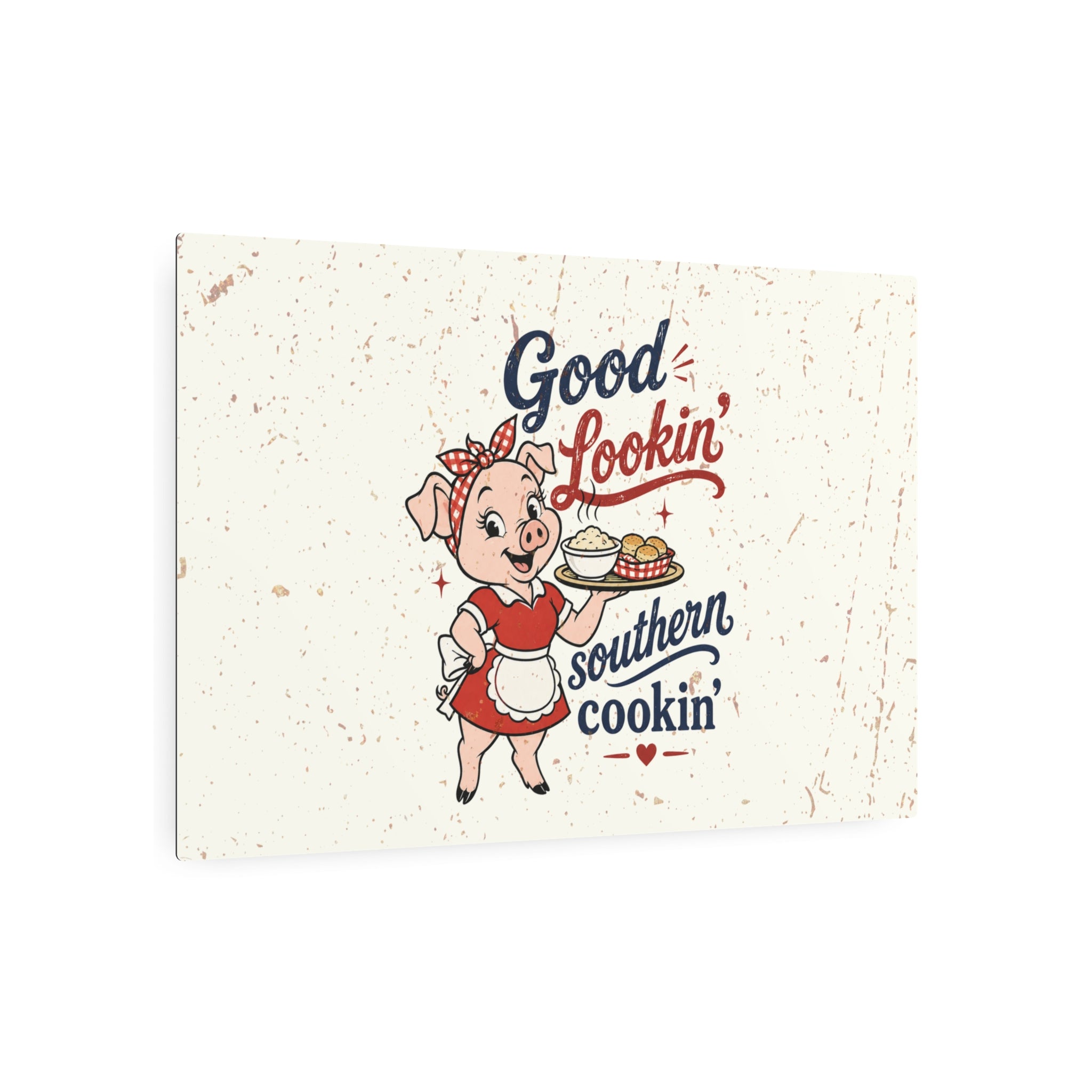 Good Lookin' Southern Cookin' Piggy - Metal Wall Art