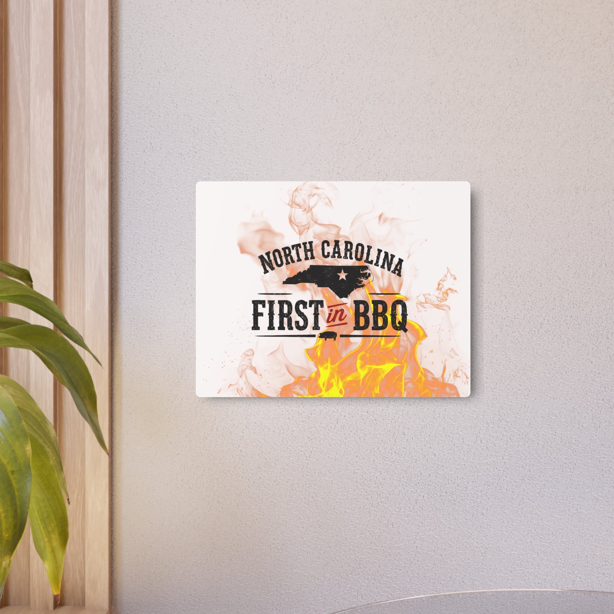 NC First in BBQ - Metal Wall Art
