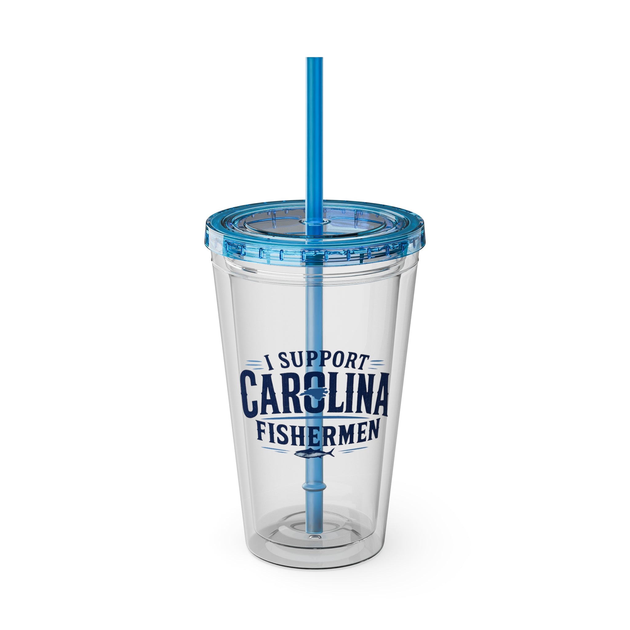 I Support Carolina Fishermen - Clear Tumbler