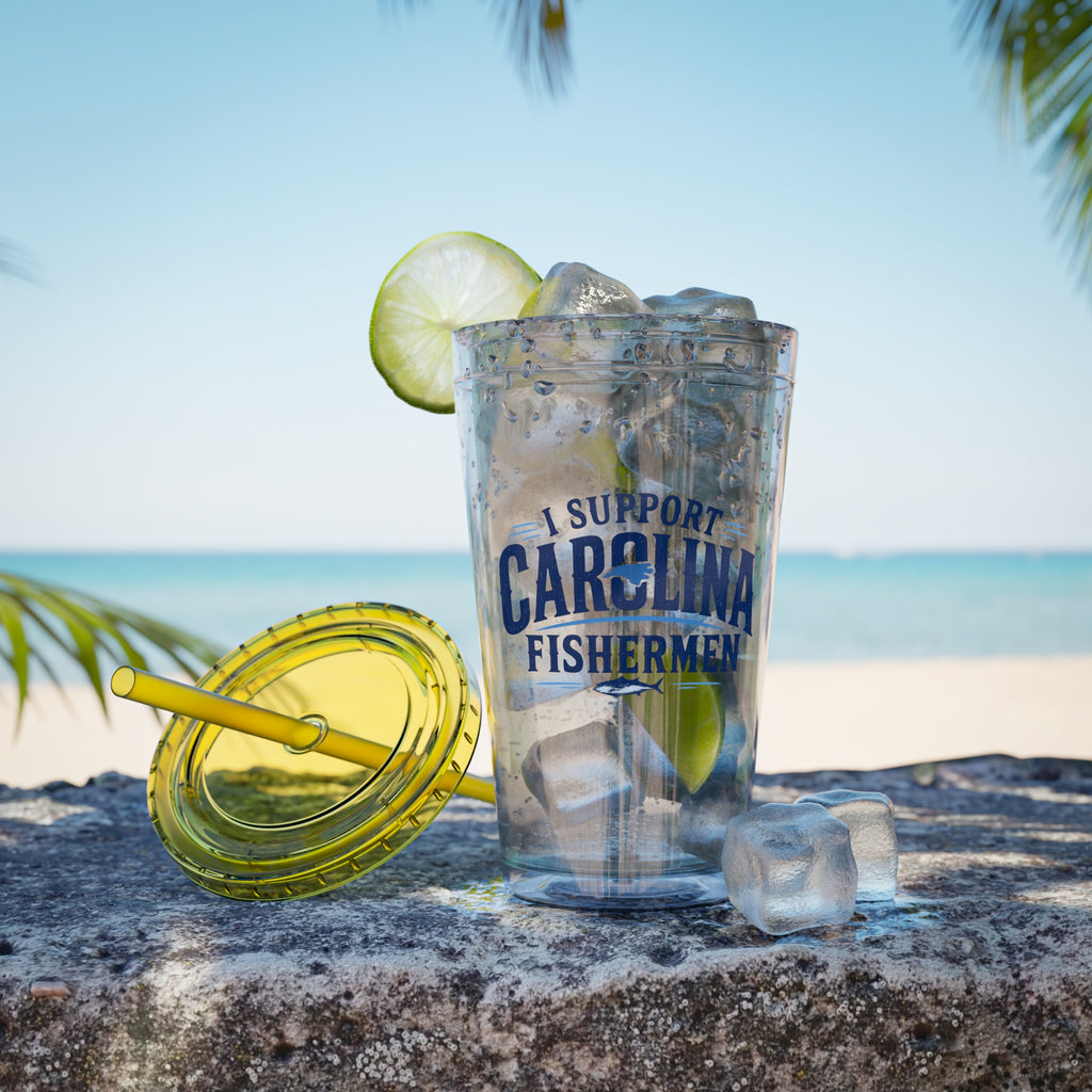 I Support Carolina Fishermen - Clear Tumbler