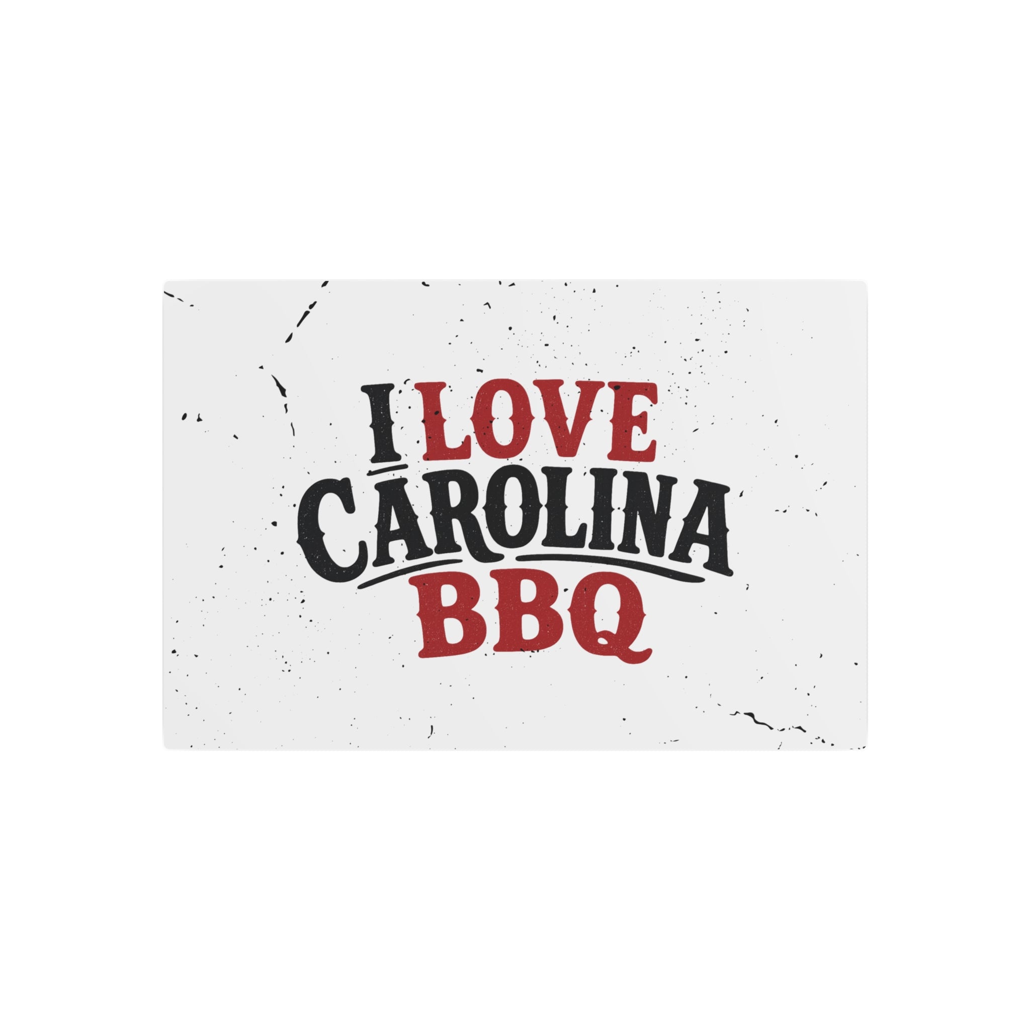 I Love Carolina BBQ - Metal Wall Art