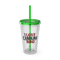 I Love Carolina BBQ - Clear Tumbler