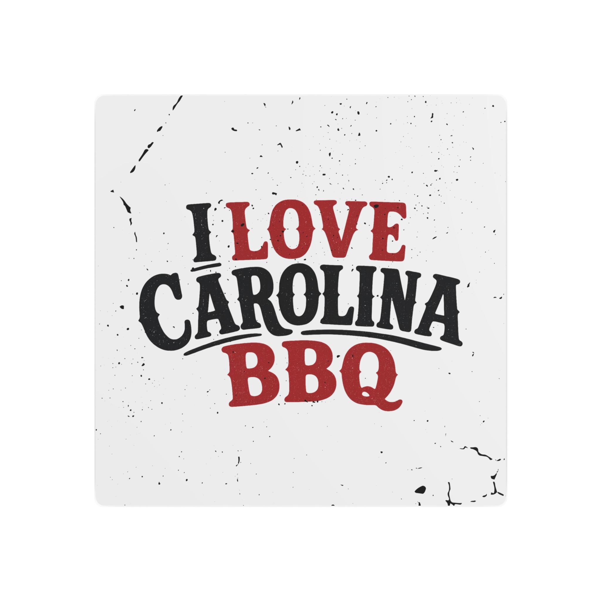 I Love Carolina BBQ - Metal Wall Art