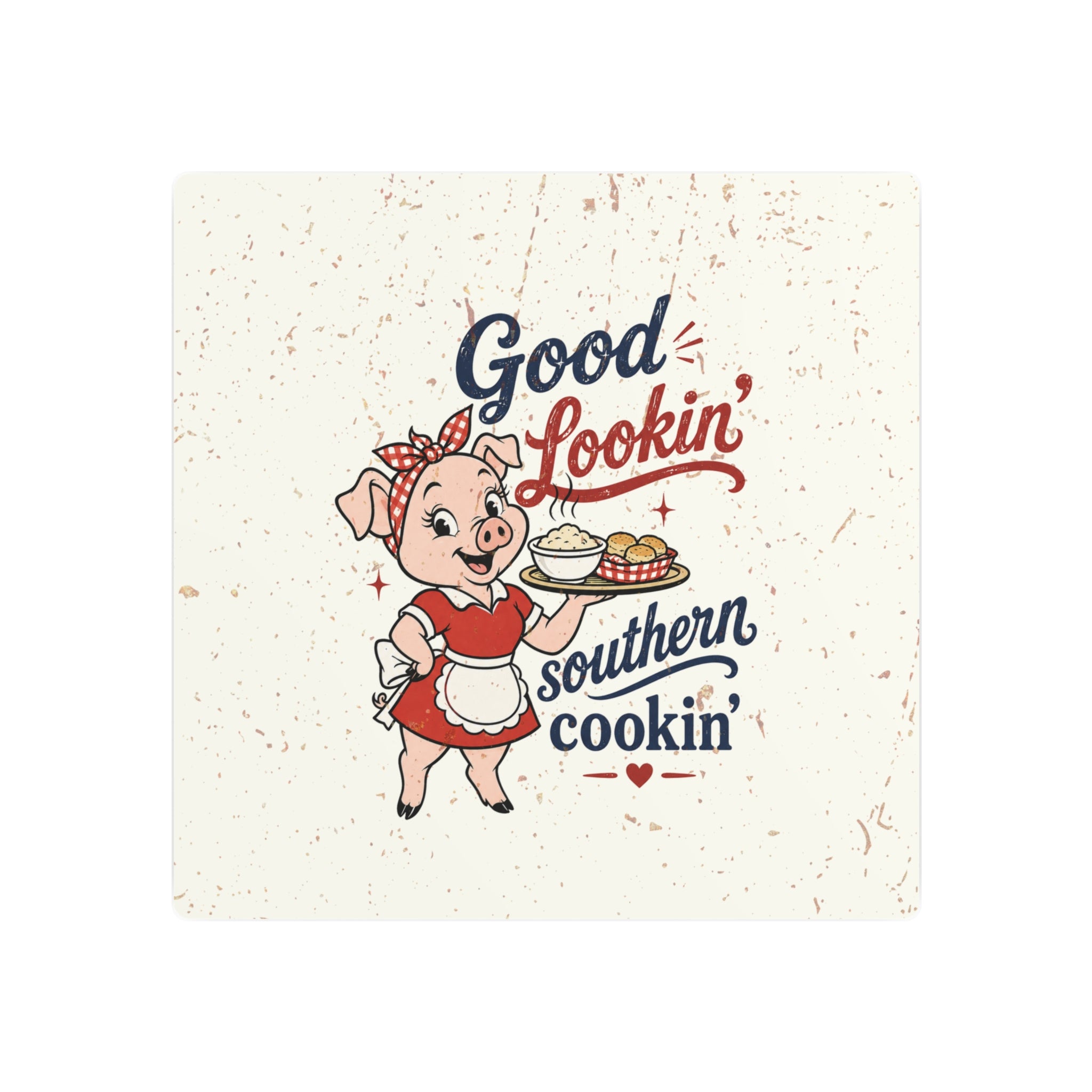 Good Lookin' Southern Cookin' Piggy - Metal Wall Art