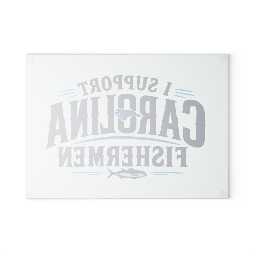Support Carolina Fishermen - Glass Cutting Board