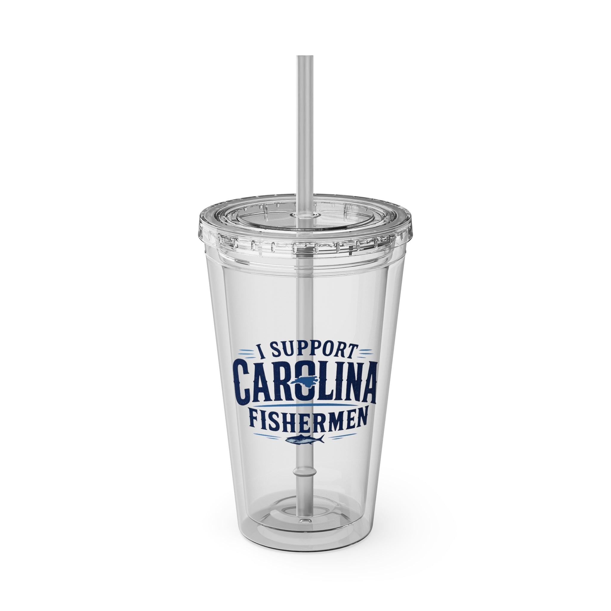 I Support Carolina Fishermen - Clear Tumbler
