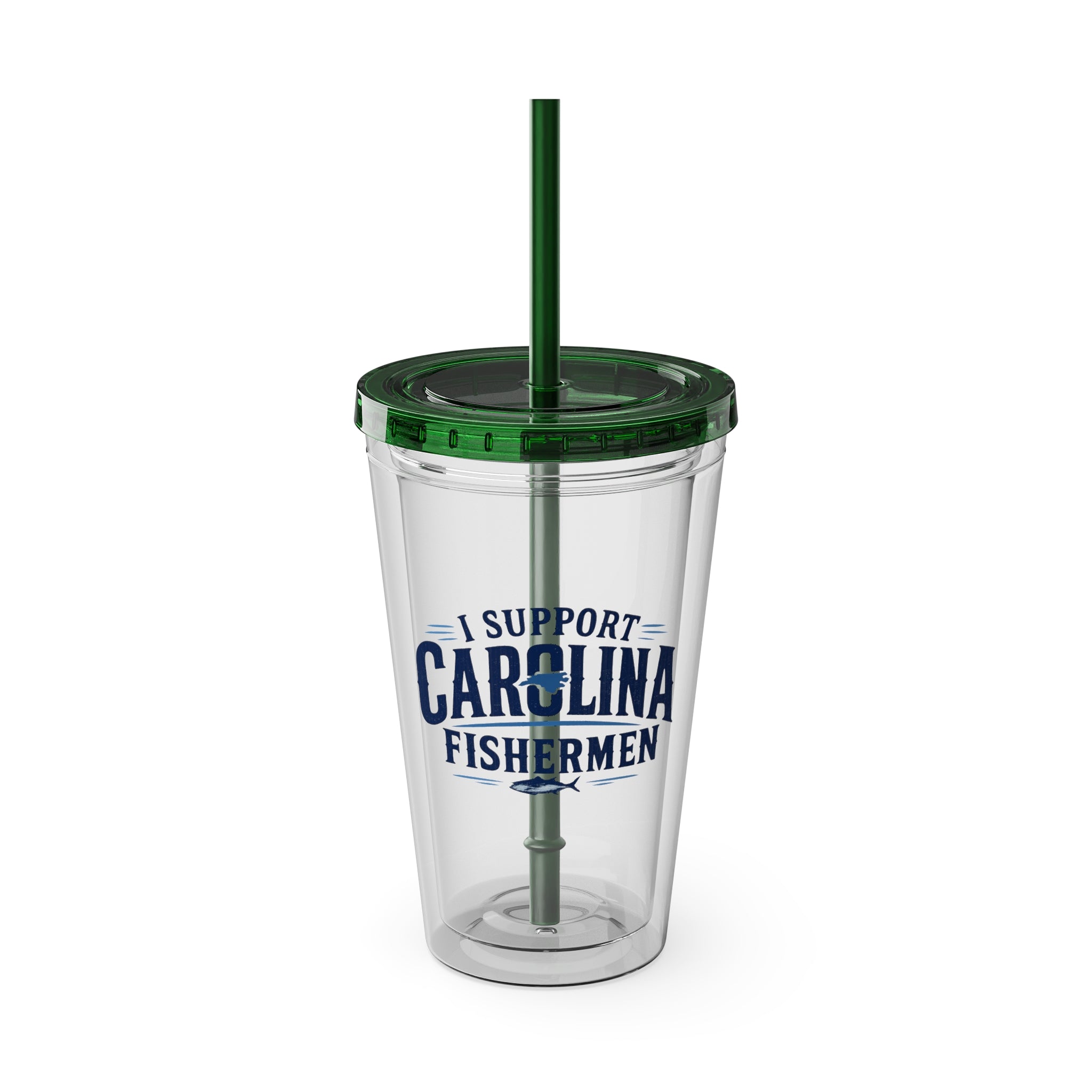 I Support Carolina Fishermen - Clear Tumbler