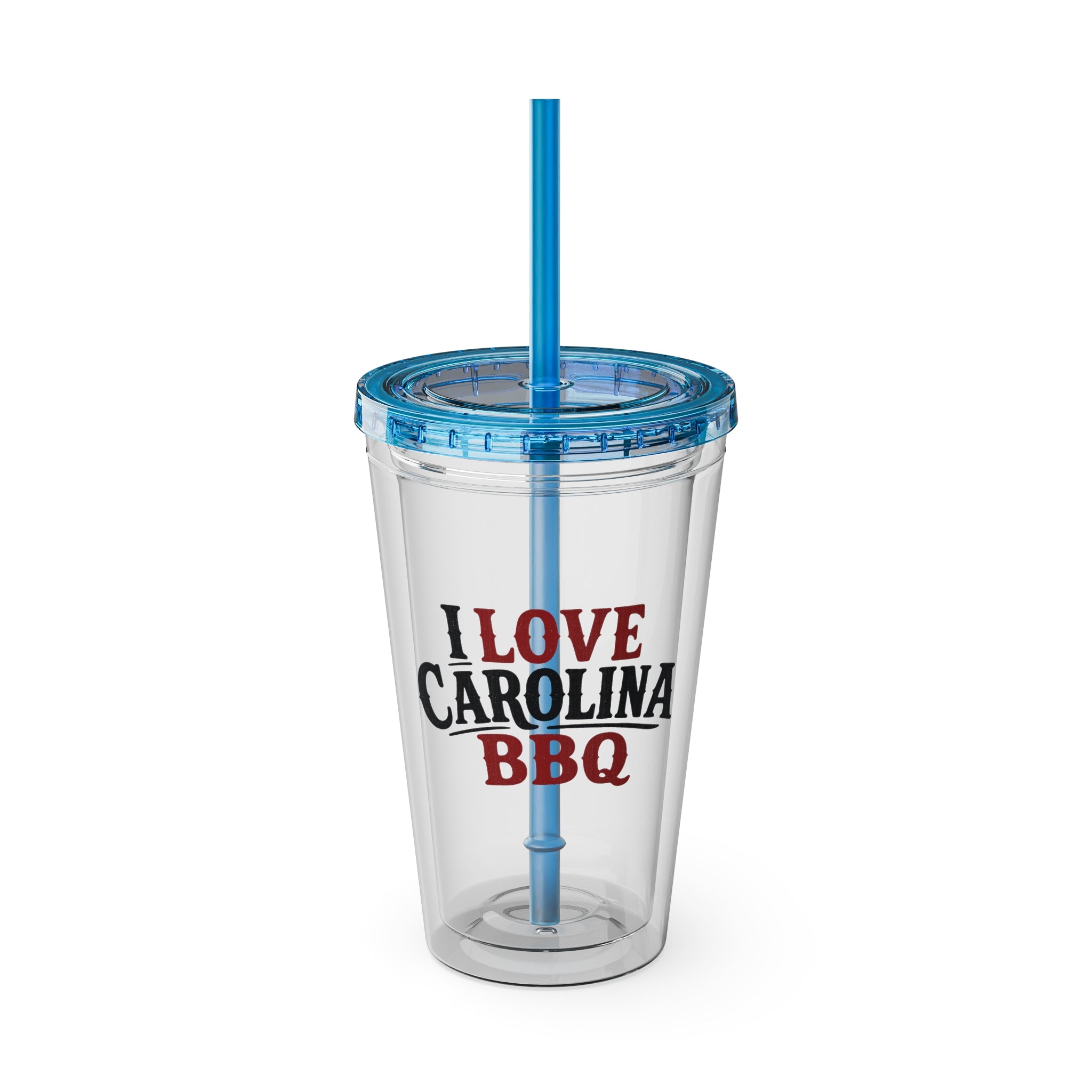 I Love Carolina BBQ - Clear Tumbler