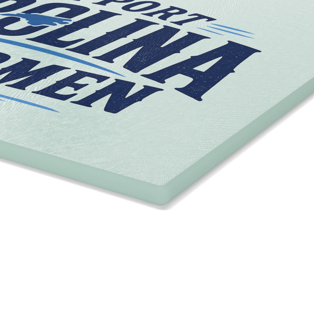 Support Carolina Fishermen - Glass Cutting Board