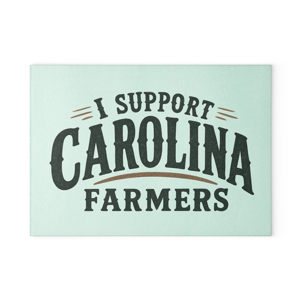 Support Carolina Farmers - Glass Cutting Board