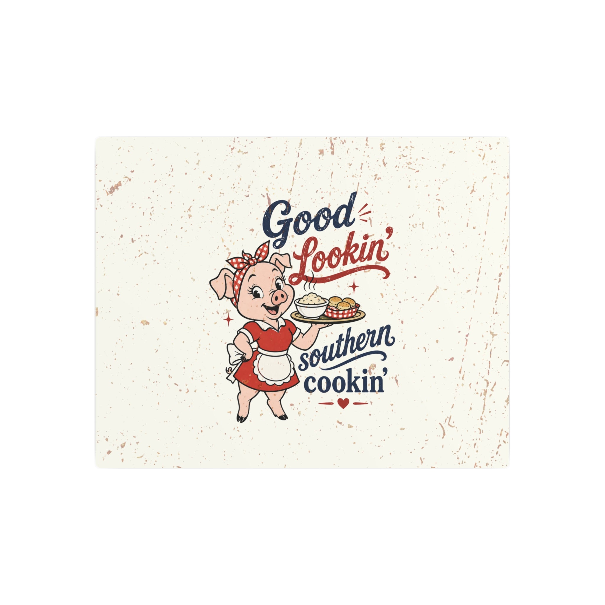 Good Lookin' Southern Cookin' Piggy - Metal Wall Art