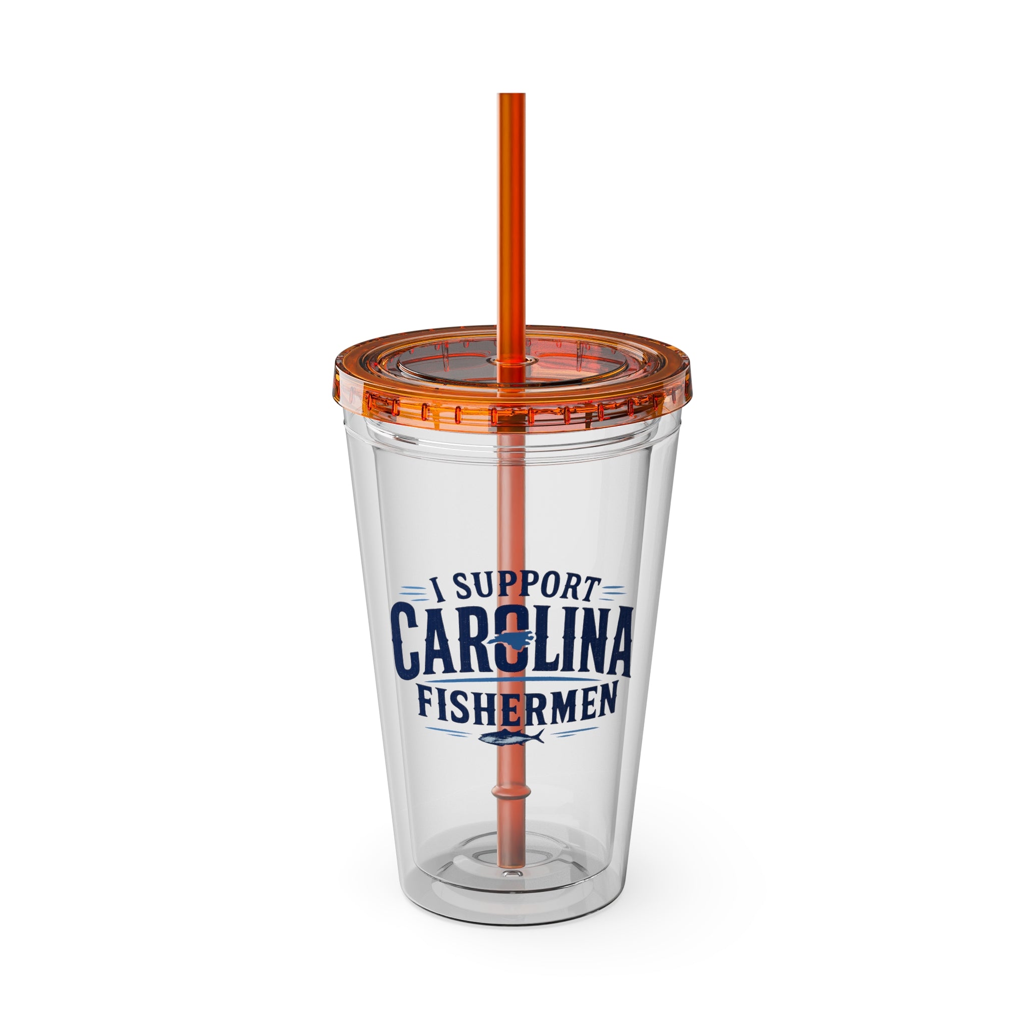 I Support Carolina Fishermen - Clear Tumbler