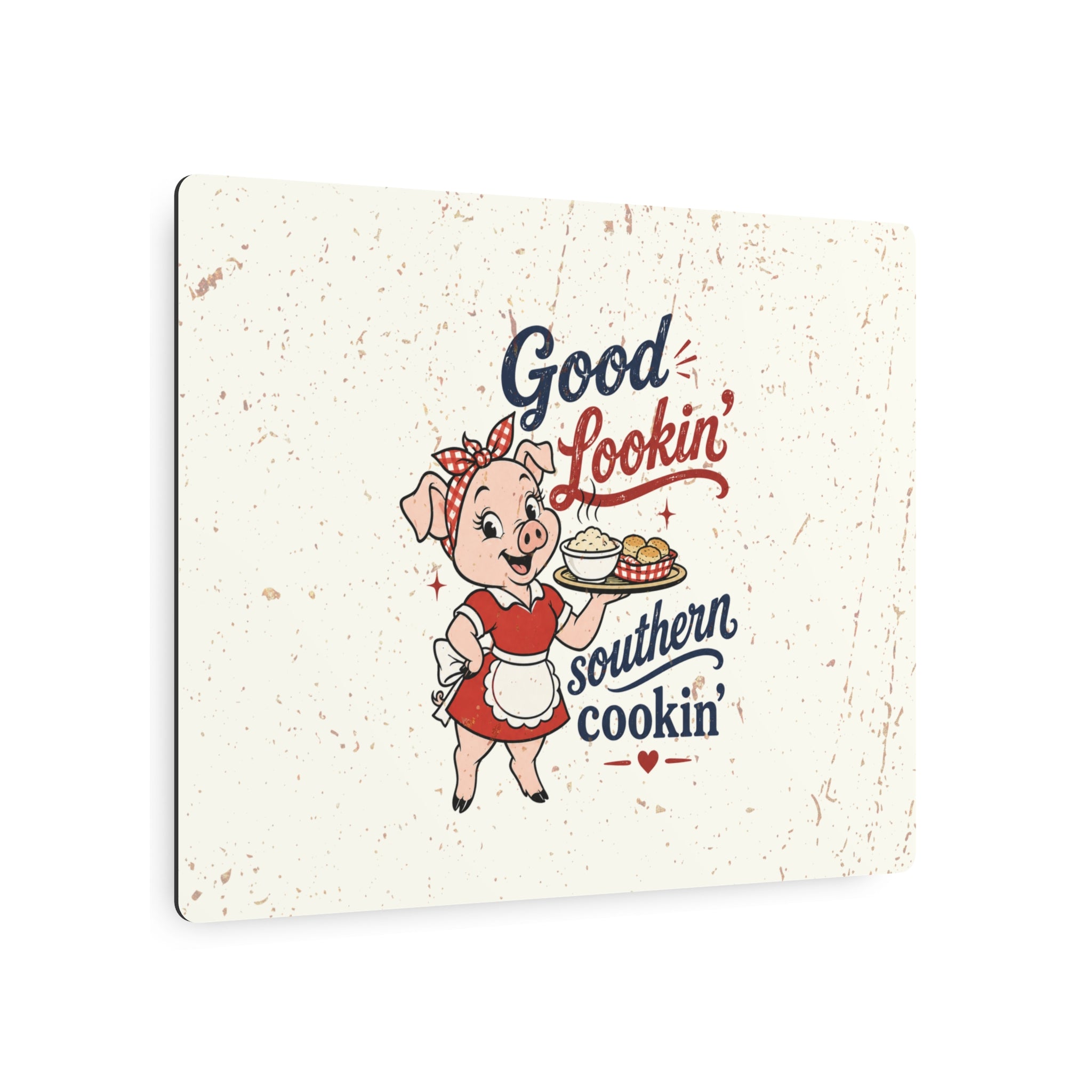 Good Lookin' Southern Cookin' Piggy - Metal Wall Art