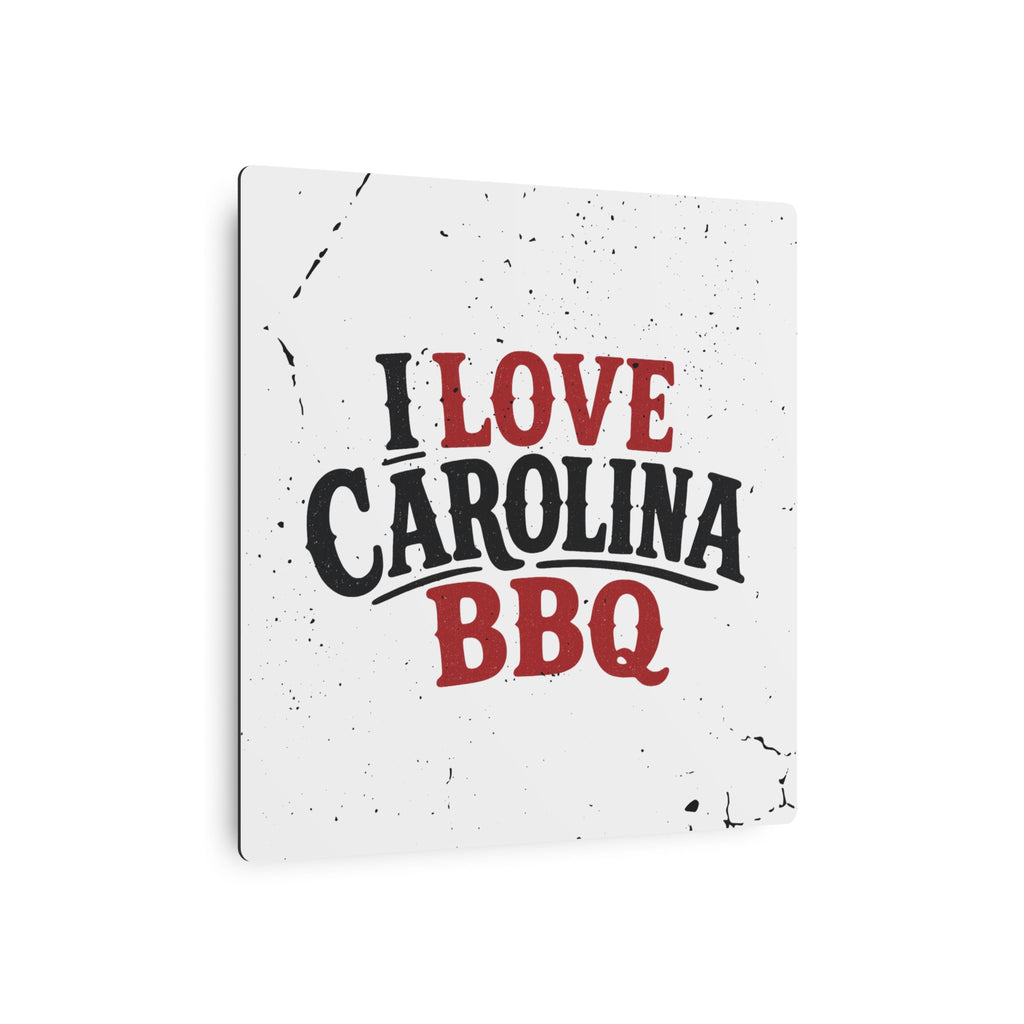 I Love Carolina BBQ - Metal Wall Art