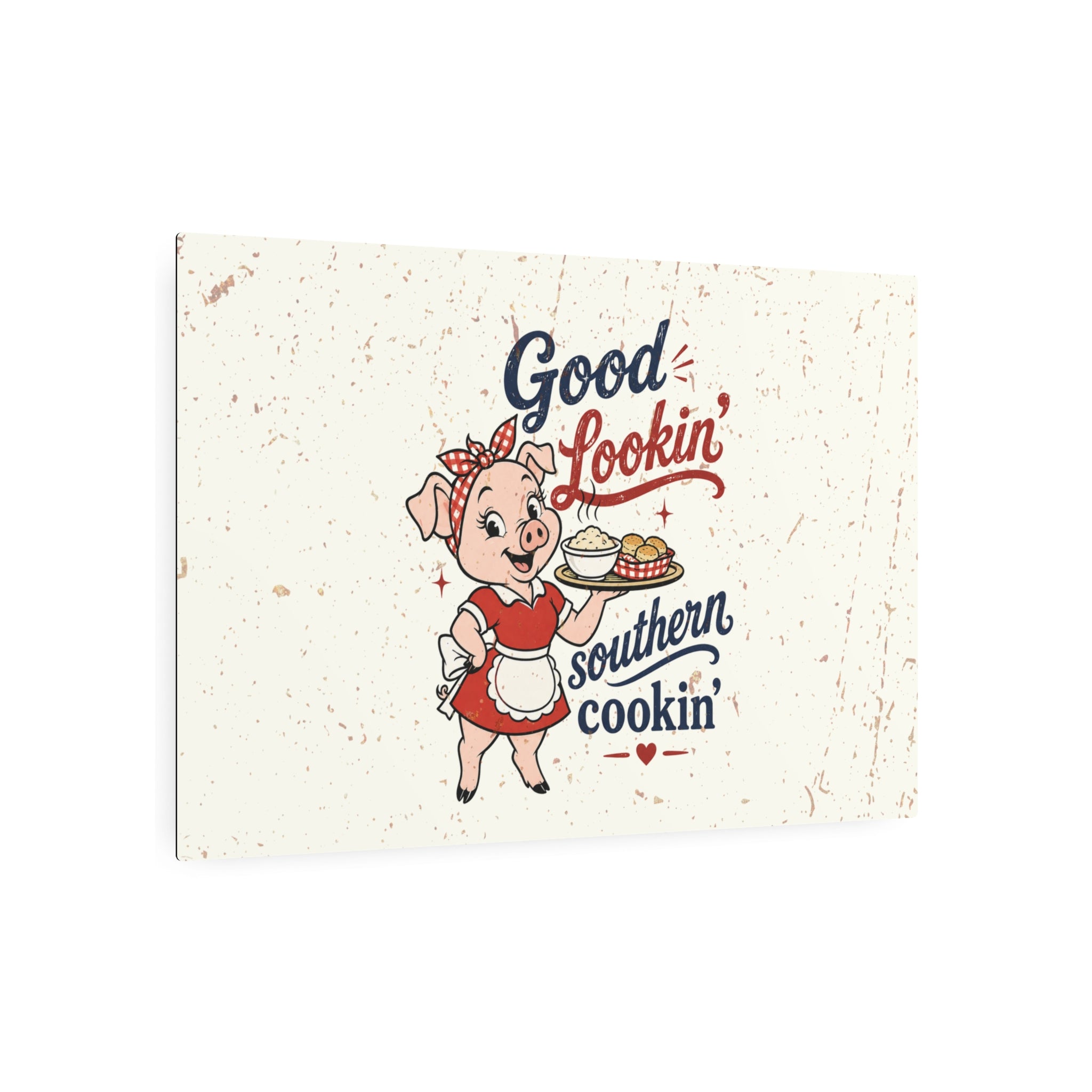 Good Lookin' Southern Cookin' Piggy - Metal Wall Art