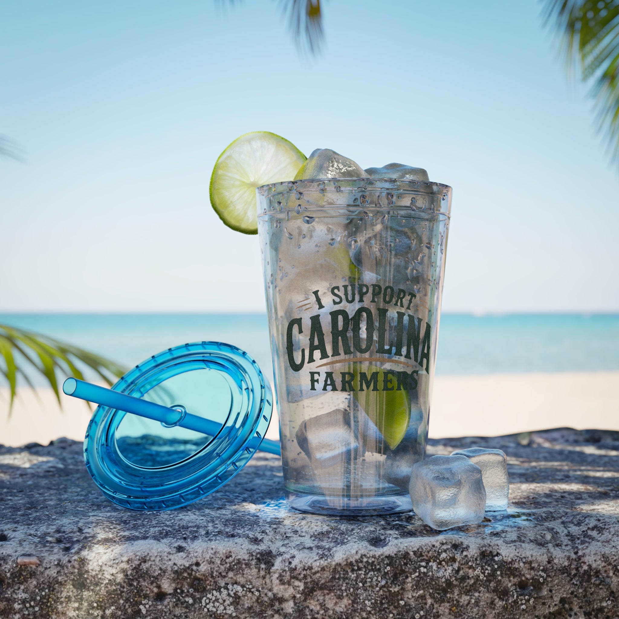 Support Carolina Farmers - Clear Tumbler